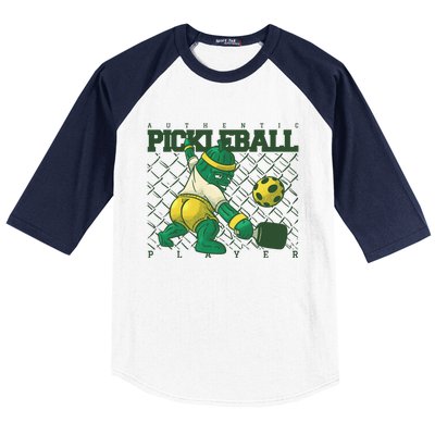 Funny Authentic Pickleball Sport Player Baseball Sleeve Shirt