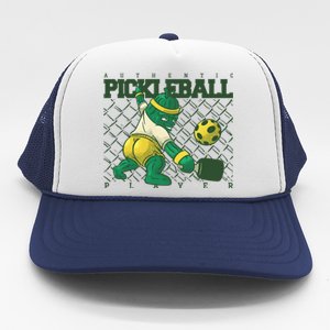 Funny Authentic Pickleball Sport Player Trucker Hat