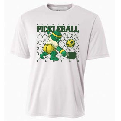 Funny Authentic Pickleball Sport Player Cooling Performance Crew T-Shirt