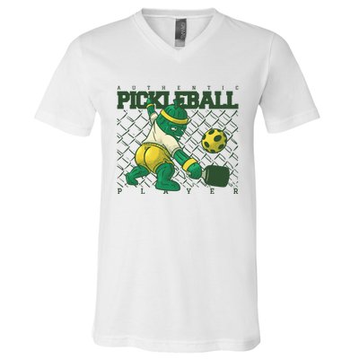 Funny Authentic Pickleball Sport Player V-Neck T-Shirt