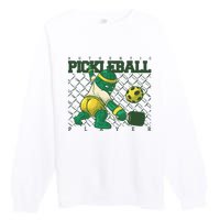 Funny Authentic Pickleball Sport Player Premium Crewneck Sweatshirt