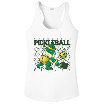 Funny Authentic Pickleball Sport Player Ladies PosiCharge Competitor Racerback Tank
