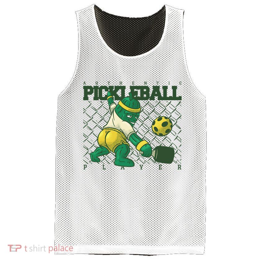 Funny Authentic Pickleball Sport Player Mesh Reversible Basketball Jersey Tank
