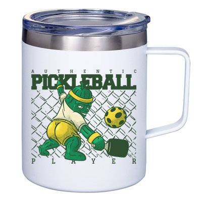 Funny Authentic Pickleball Sport Player 12oz Stainless Steel Coffee Mug
