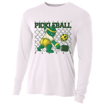 Funny Authentic Pickleball Sport Player Cooling Performance Long Sleeve Crew