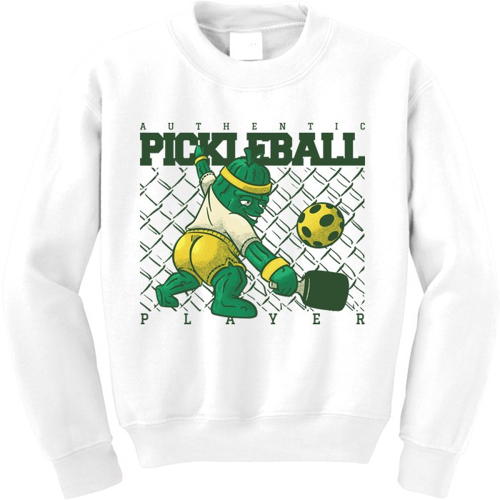 Funny Authentic Pickleball Sport Player Kids Sweatshirt