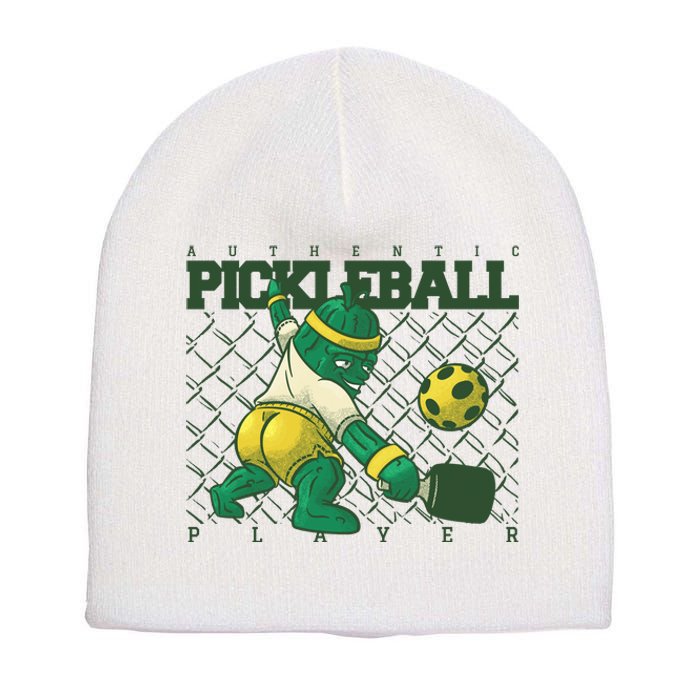 Funny Authentic Pickleball Sport Player Short Acrylic Beanie