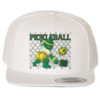 Funny Authentic Pickleball Sport Player Wool Snapback Cap