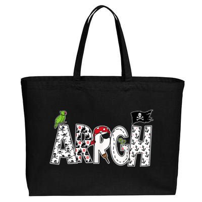 Fun ARRGH Pirate Style Pirate Costume ARGH Pirate Cotton Canvas Jumbo Tote