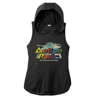 Funny Action Park New Jersey 1978 Vintage Ladies PosiCharge Tri-Blend Wicking Draft Hoodie Tank