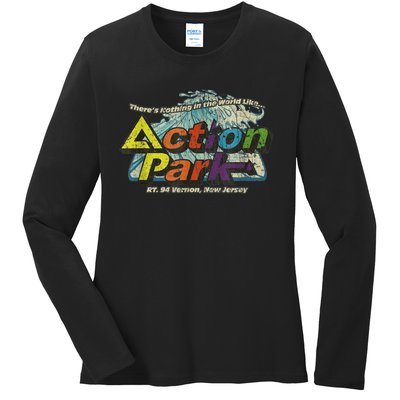 Funny Action Park New Jersey 1978 Vintage Ladies Long Sleeve Shirt