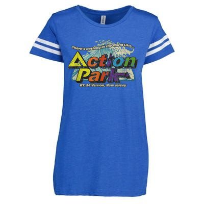 Funny Action Park New Jersey 1978 Vintage Enza Ladies Jersey Football T-Shirt