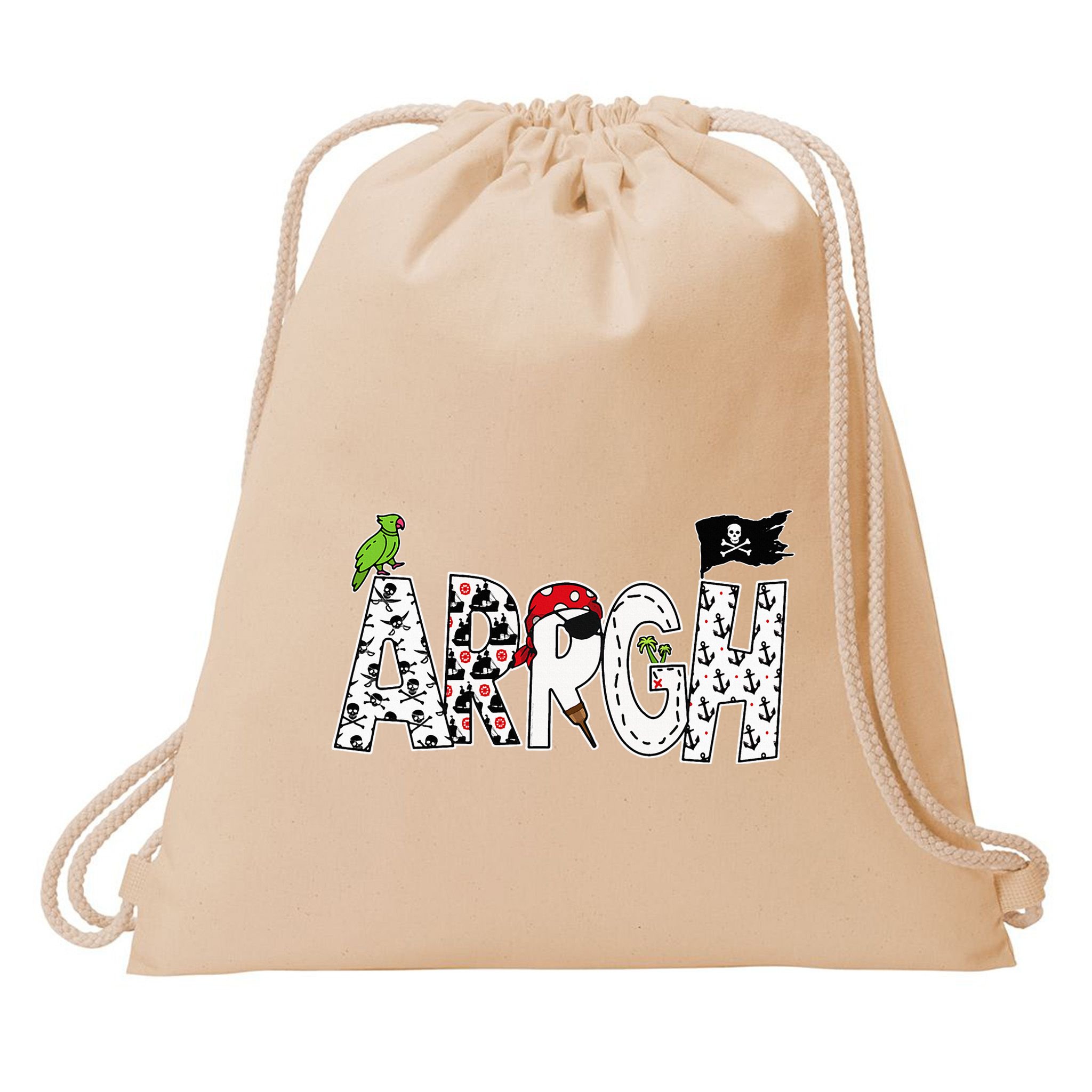 Fun Arrgh Pirate Style Pirate Costume Argh Pirate Drawstring Bag