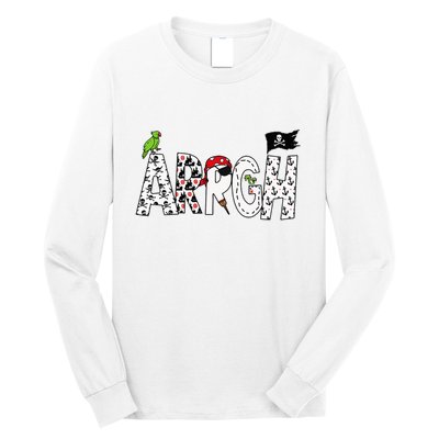 Fun Arrgh Pirate Style Pirate Costume Argh Pirate Long Sleeve Shirt