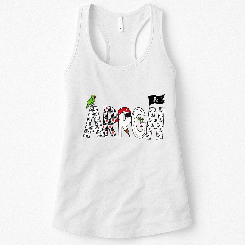 Fun Arrgh Pirate Style Pirate Costume Argh Pirate Womens Tank Top