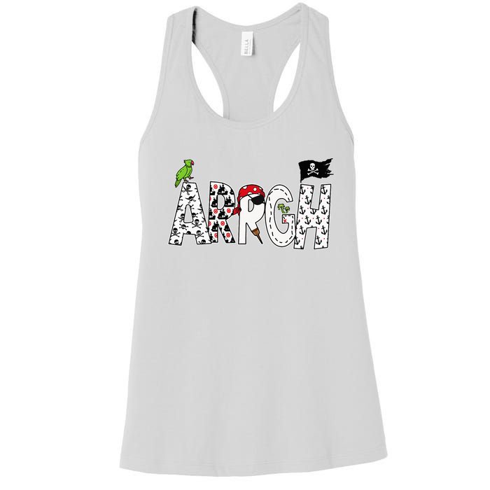 Fun Arrgh Pirate Style Pirate Costume Argh Pirate Women's Racerback Tank