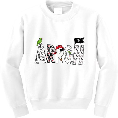 Fun Arrgh Pirate Style Pirate Costume Argh Pirate Kids Sweatshirt