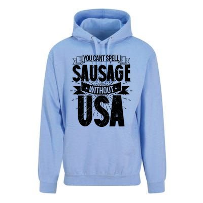 Funny American Patriotic You Can’t Spell Sausage Without Usa Great Gift Unisex Surf Hoodie