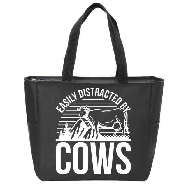 Farm Animal Pet Cow Zip Tote Bag