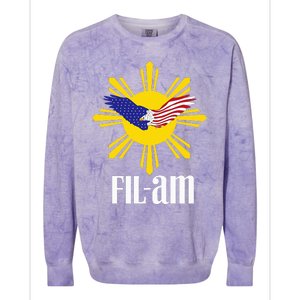 Fil Am Patriotic Wear For Filipino Americans Who Have Pride Colorblast Crewneck Sweatshirt