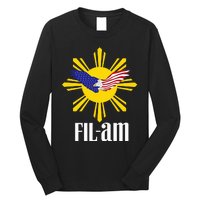 Fil Am Patriotic Wear For Filipino Americans Who Have Pride Long Sleeve Shirt