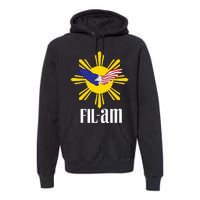 Fil Am Patriotic Wear For Filipino Americans Who Have Pride Premium Hoodie