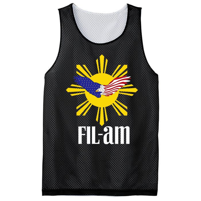 Fil Am Patriotic Wear For Filipino Americans Who Have Pride Mesh Reversible Basketball Jersey Tank