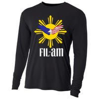 Fil Am Patriotic Wear For Filipino Americans Who Have Pride Cooling Performance Long Sleeve Crew