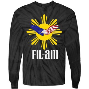 Fil Am Patriotic Wear For Filipino Americans Who Have Pride Tie-Dye Long Sleeve Shirt