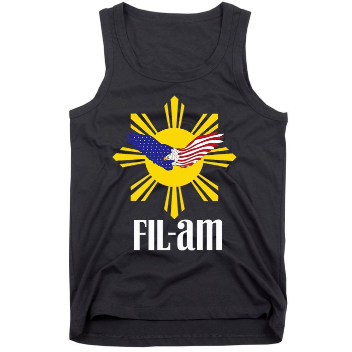 Fil Am Patriotic Wear For Filipino Americans Who Have Pride Tank Top