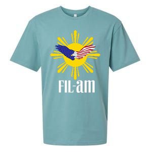 Fil Am Patriotic Wear For Filipino Americans Who Have Pride Sueded Cloud Jersey T-Shirt