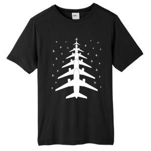 Funny Airplane Pilot Christmas Tree For Flying Aviatior Gift Tall Fusion ChromaSoft Performance T-Shirt