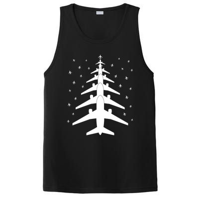 Funny Airplane Pilot Christmas Tree For Flying Aviatior Gift PosiCharge Competitor Tank