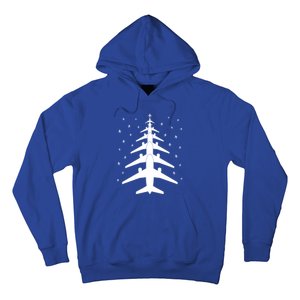 Funny Airplane Pilot Christmas Tree For Flying Aviatior Gift Hoodie