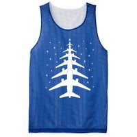 Funny Airplane Pilot Christmas Tree For Flying Aviatior Gift Mesh Reversible Basketball Jersey Tank