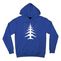 Funny Airplane Pilot Christmas Tree For Flying Aviatior Gift Tall Hoodie