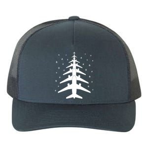 Funny Airplane Pilot Christmas Tree For Flying Aviatior Gift Yupoong Adult 5-Panel Trucker Hat