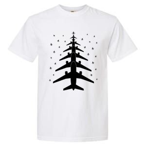 Funny Airplane Pilot Christmas Tree For Flying Aviatior Gift Garment-Dyed Heavyweight T-Shirt