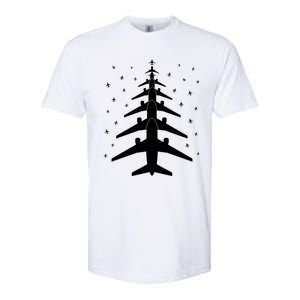 Funny Airplane Pilot Christmas Tree For Flying Aviatior Gift Softstyle CVC T-Shirt