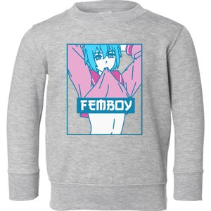 Femboy Aesthetic Pastel Yaoi Anime Boy Crossdressing Toddler Sweatshirt