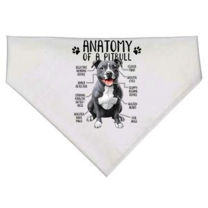 Funny Anatomy Pitbull Dog Cute Pittie Lover Pit Bull Owner USA-Made Doggie Bandana