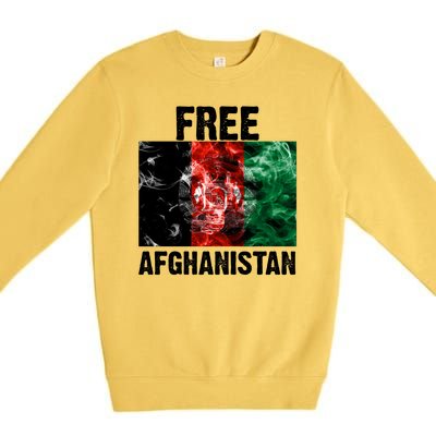 Free Afghanistan Pray For AFG Support Premium Crewneck Sweatshirt