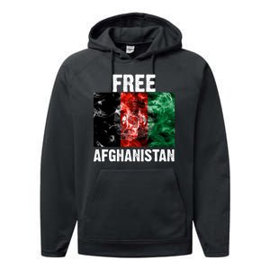 Free Afghanistan Pray For AFG Support Performance Fleece Hoodie