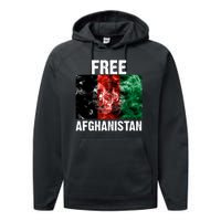 Free Afghanistan Pray For AFG Support Performance Fleece Hoodie