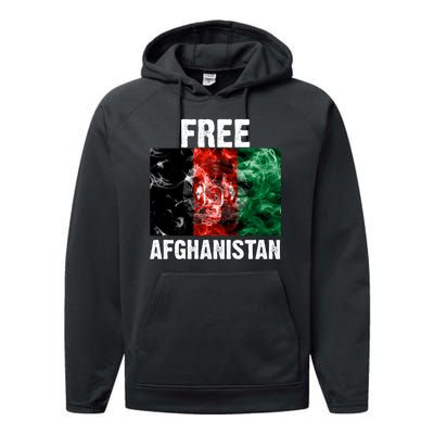 Free Afghanistan Pray For AFG Support Performance Fleece Hoodie