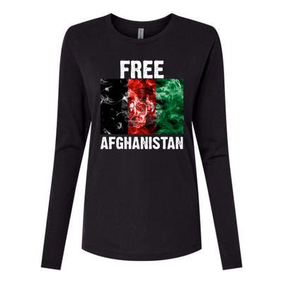 Free Afghanistan Pray For AFG Support Womens Cotton Relaxed Long Sleeve T-Shirt