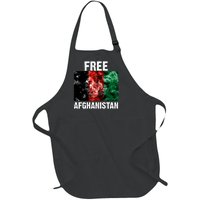 Free Afghanistan Pray For AFG Support Full-Length Apron With Pockets