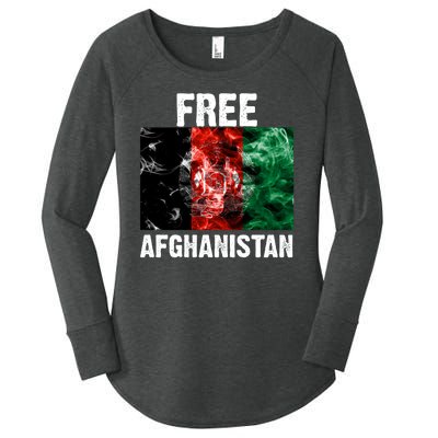 Free Afghanistan Pray For AFG Support Women's Perfect Tri Tunic Long Sleeve Shirt