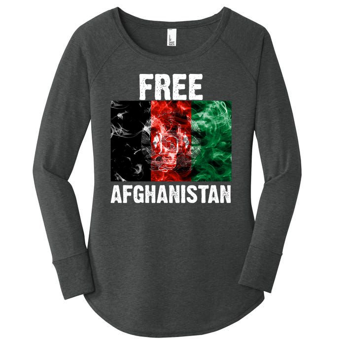 Free Afghanistan Pray For AFG Support Women's Perfect Tri Tunic Long Sleeve Shirt