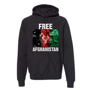 Free Afghanistan Pray For AFG Support Premium Hoodie